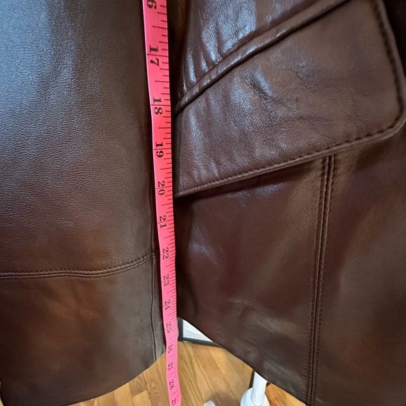 Genuine Leather Jacket in Deep Chocolate by Pamela McCoy Size 1X - Picture 11 of 11